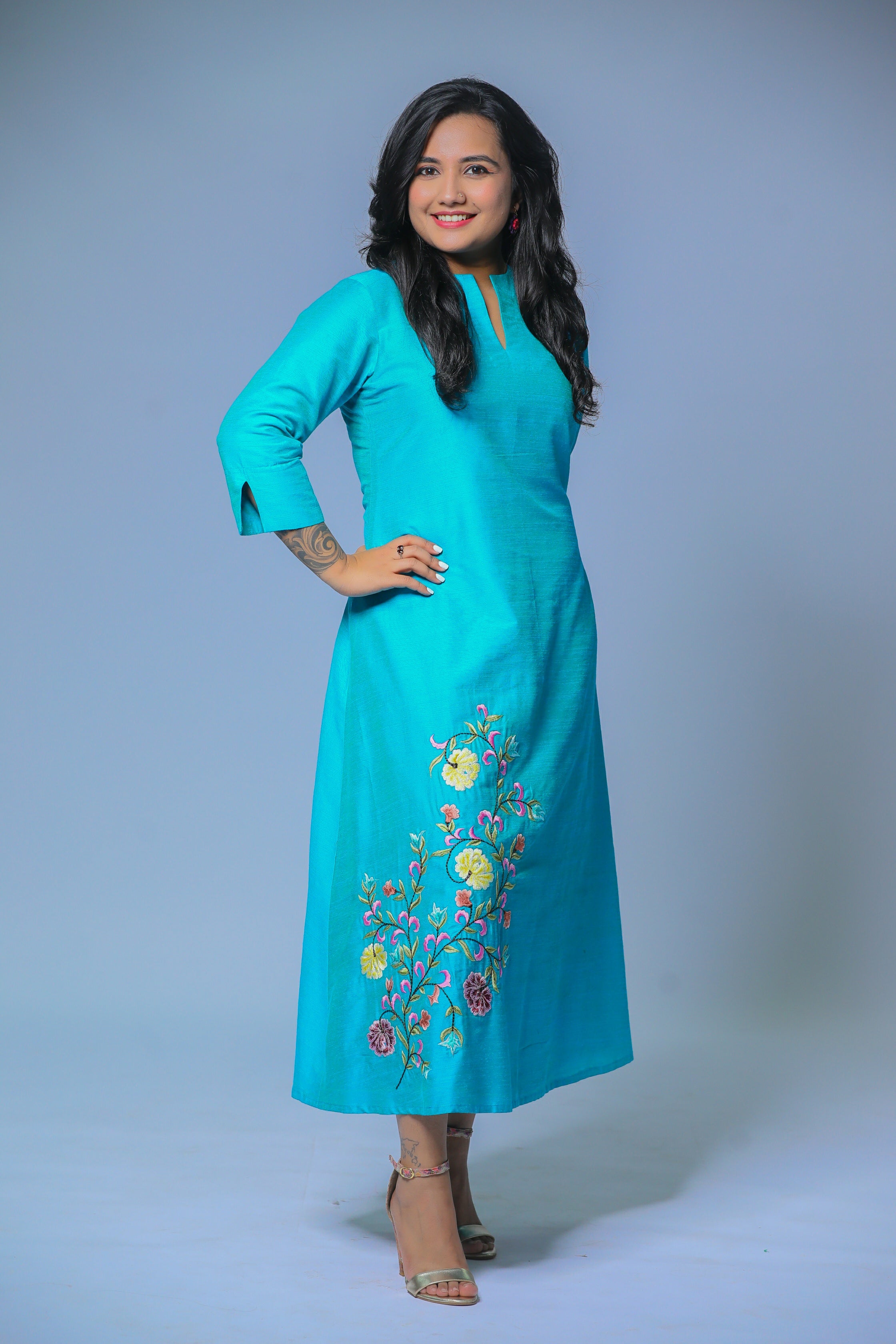 Embroidered Aline Dresses