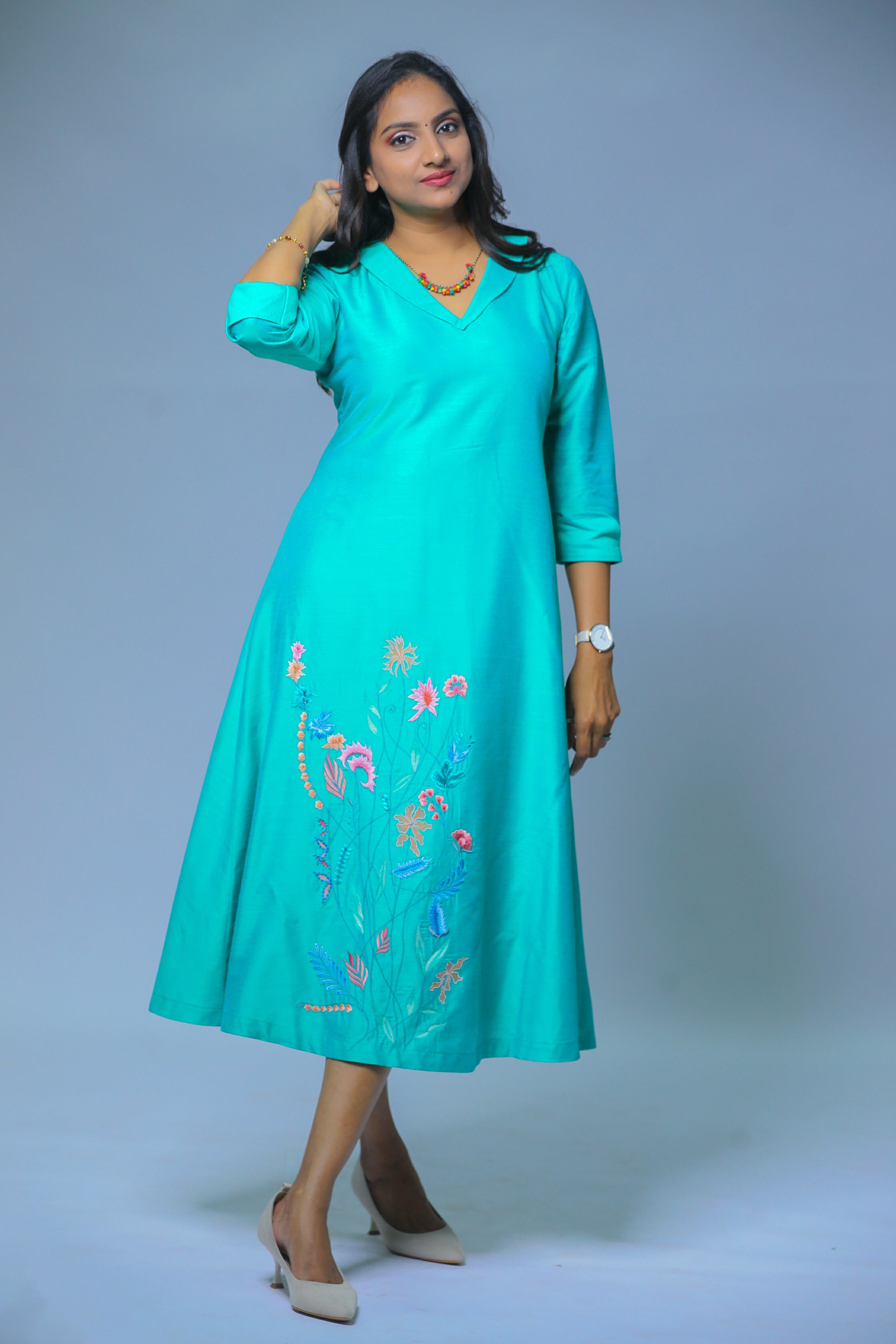 Embroidered Aline Dresses