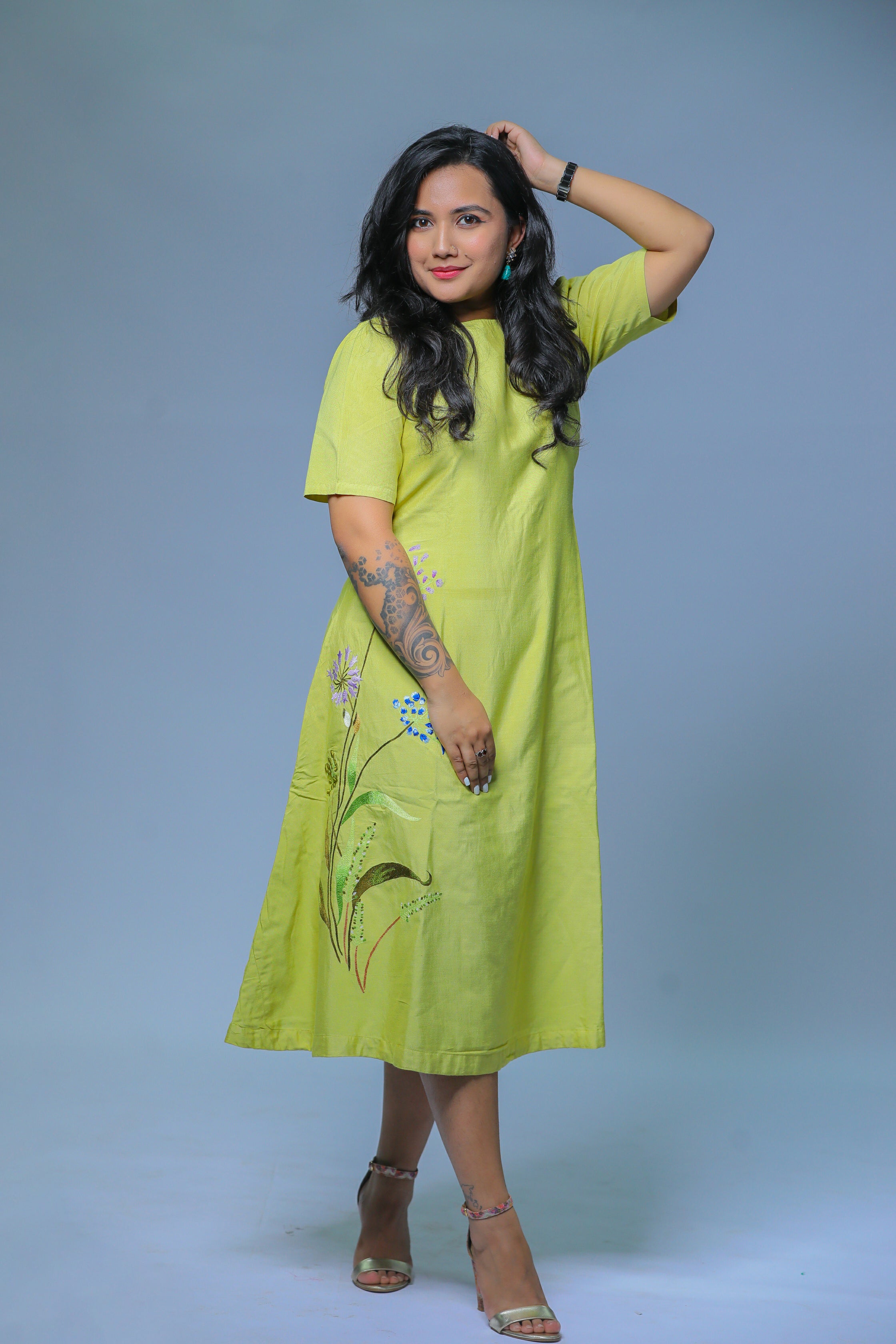 Embroidered Aline Dresses