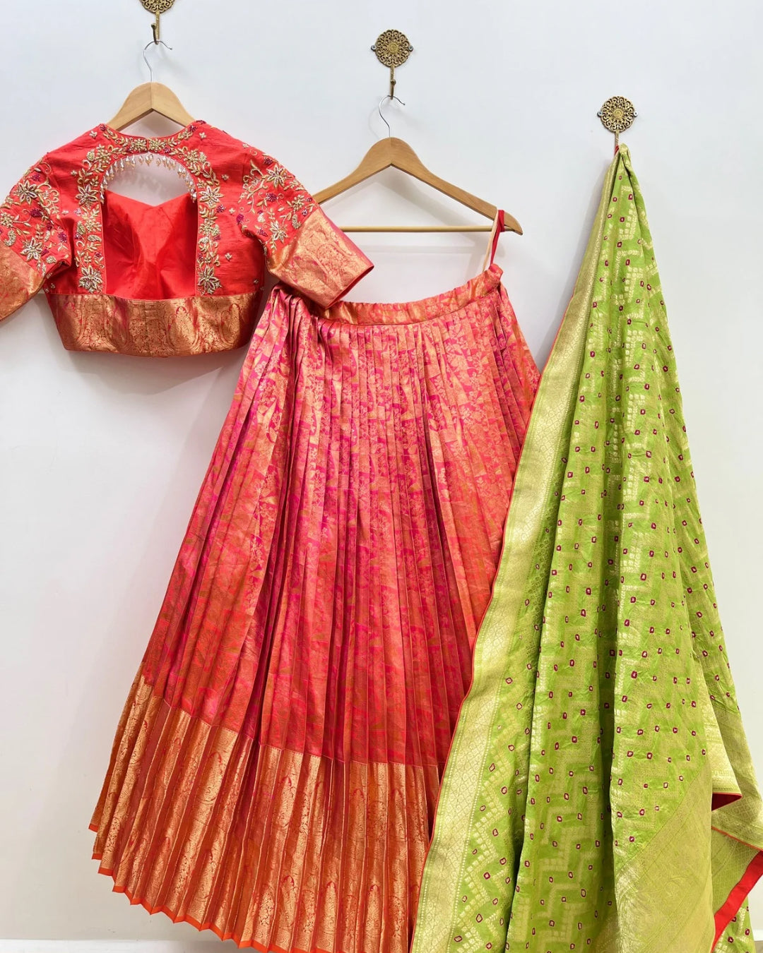 Orange Kanchipattu Langa Voni