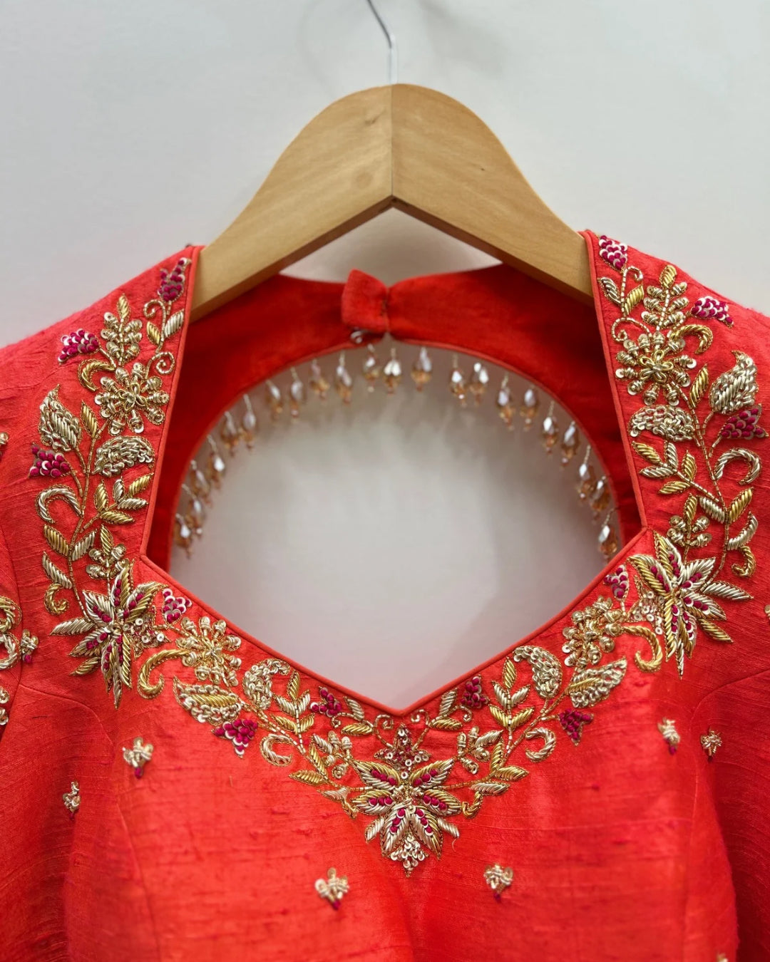 Orange Kanchipattu Langa Voni