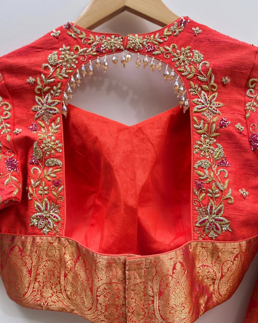 Orange Kanchipattu Langa Voni