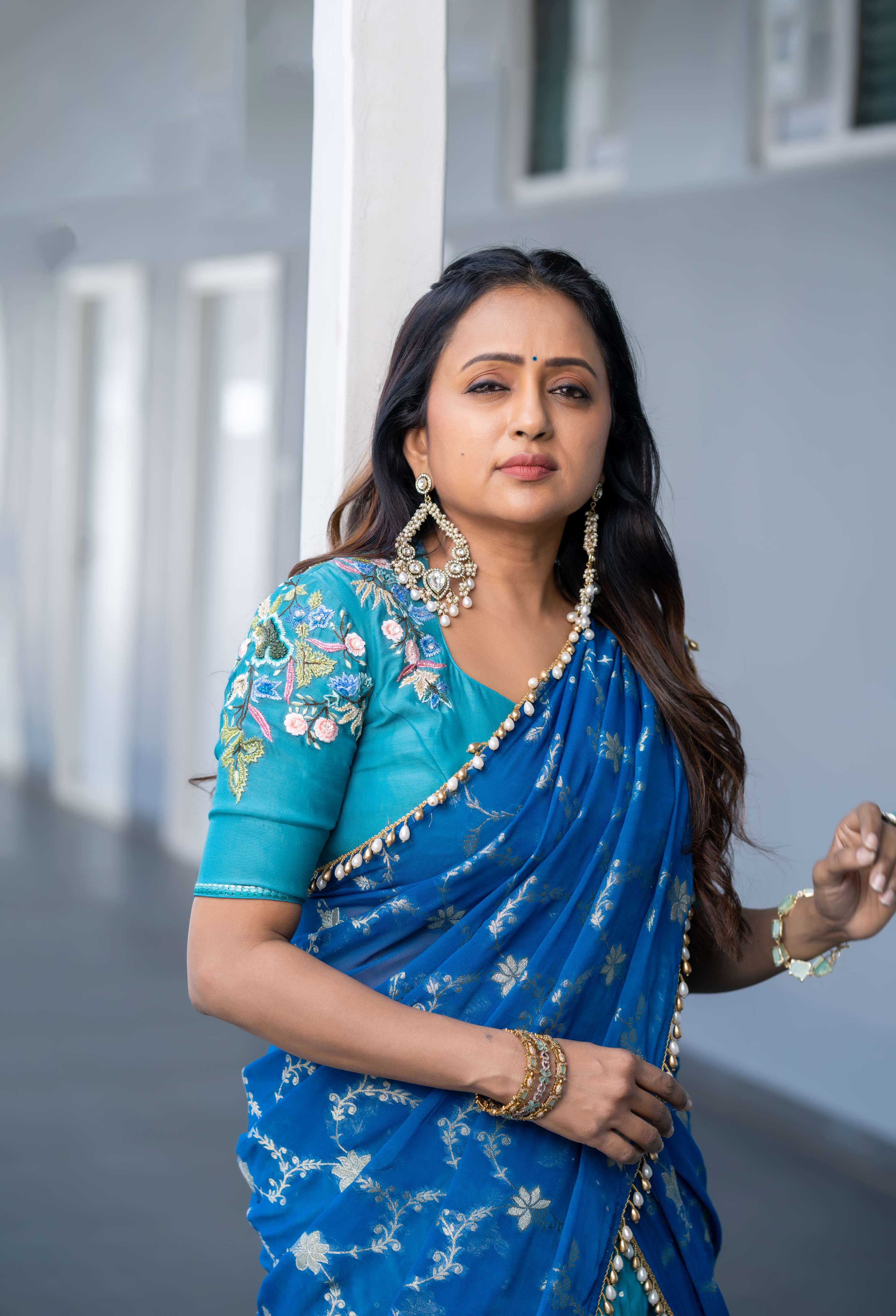 Ombre Chanderi Lehanga Voni Set