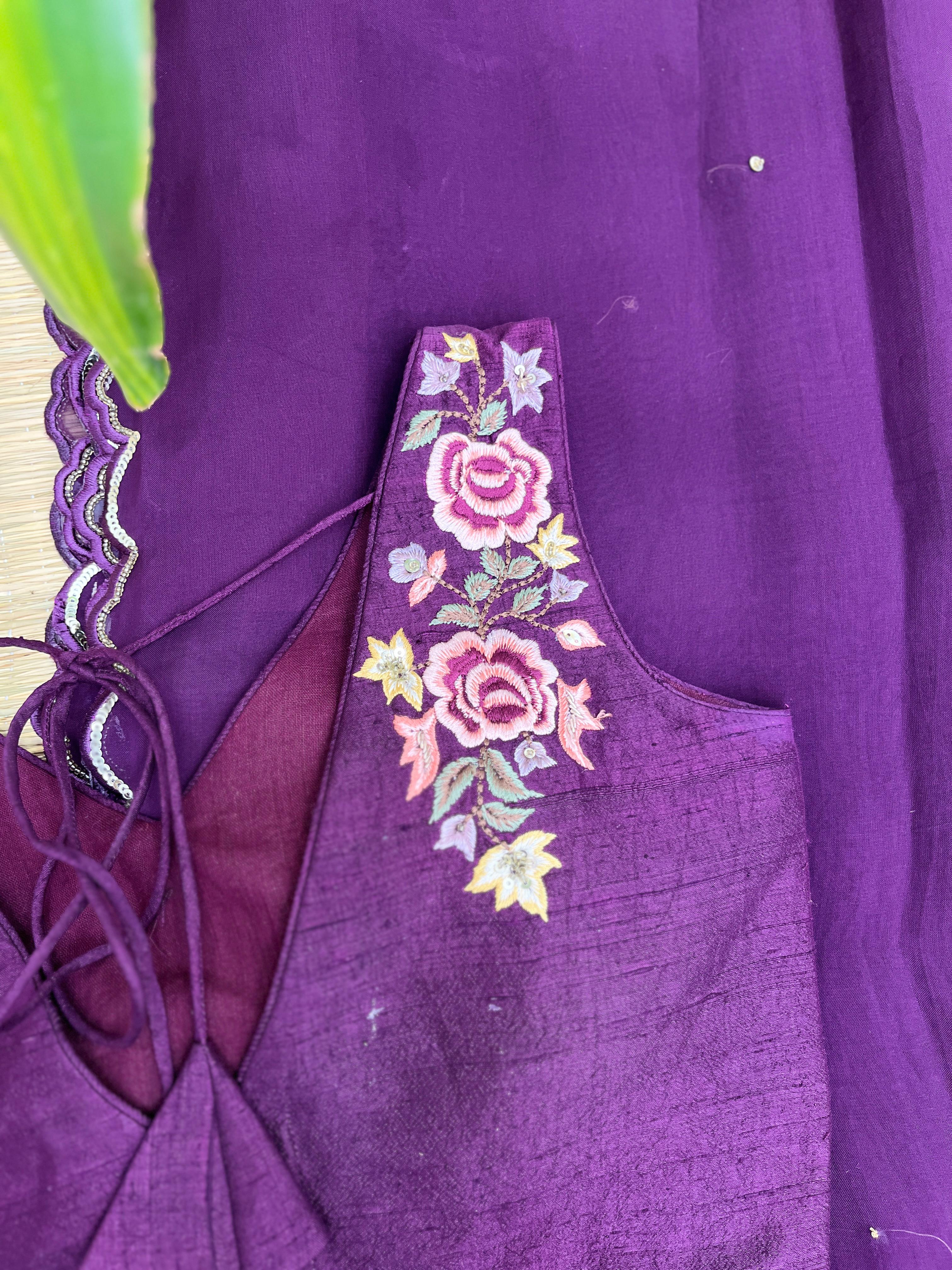 Pure Falling Organza Saree with Blouse